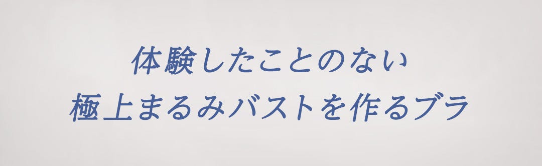 体験したことのない極上まるみバストを作るブラ