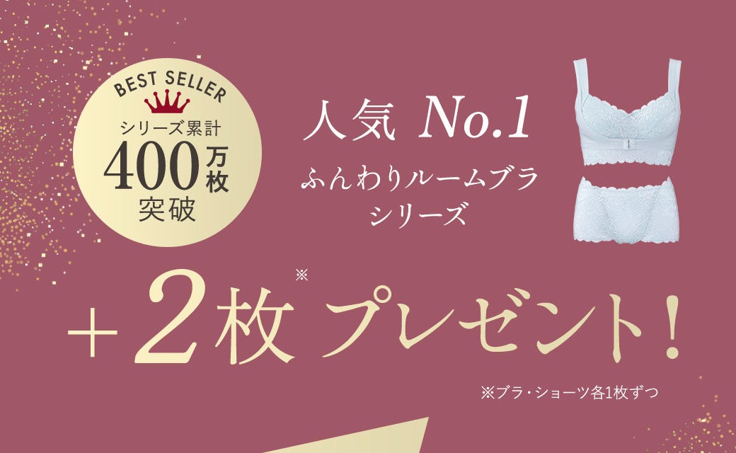 BEST SELLER シリーズ累計400万枚突破 人気No.1ふんわりルームブラシリーズ +2枚※プレゼント ※ブラ・ショーツ各1枚ずつ