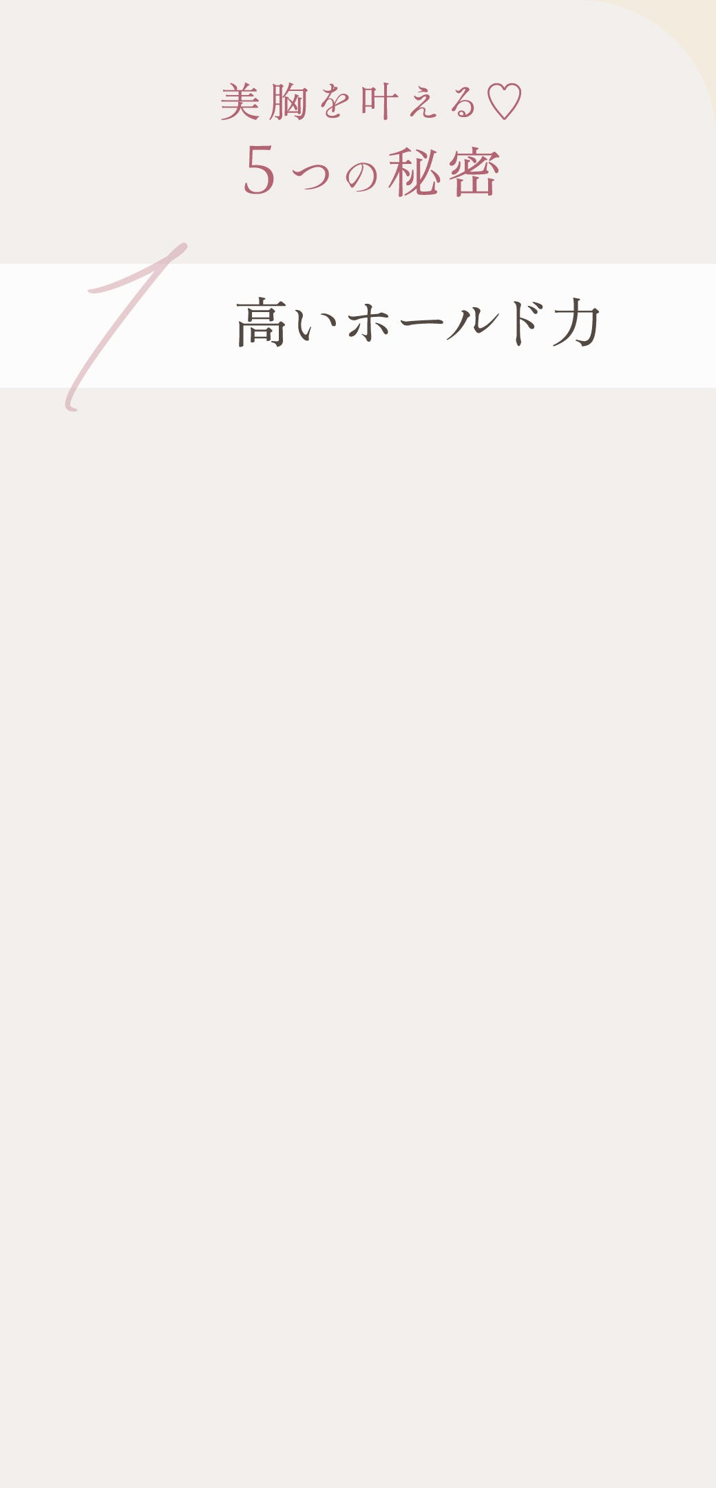 1 高いホールド力