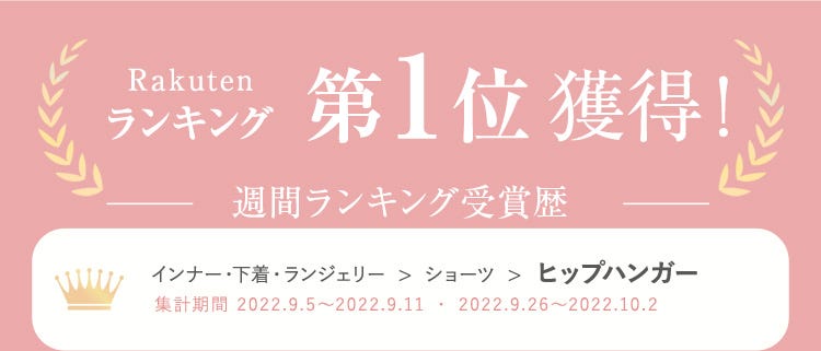 Rakutenランキング 第1位獲得!週間ランキング受賞歴