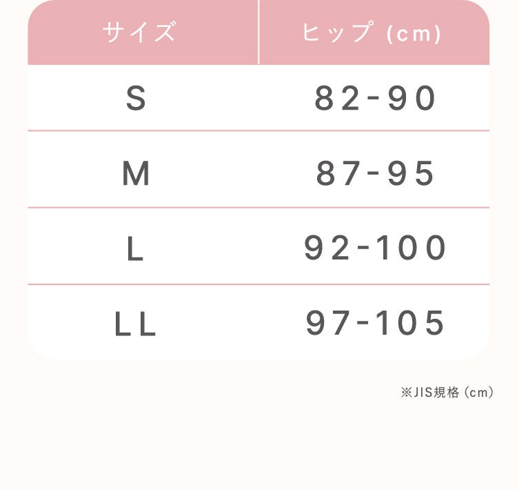 サイズ表 ※JIS規格(cm)