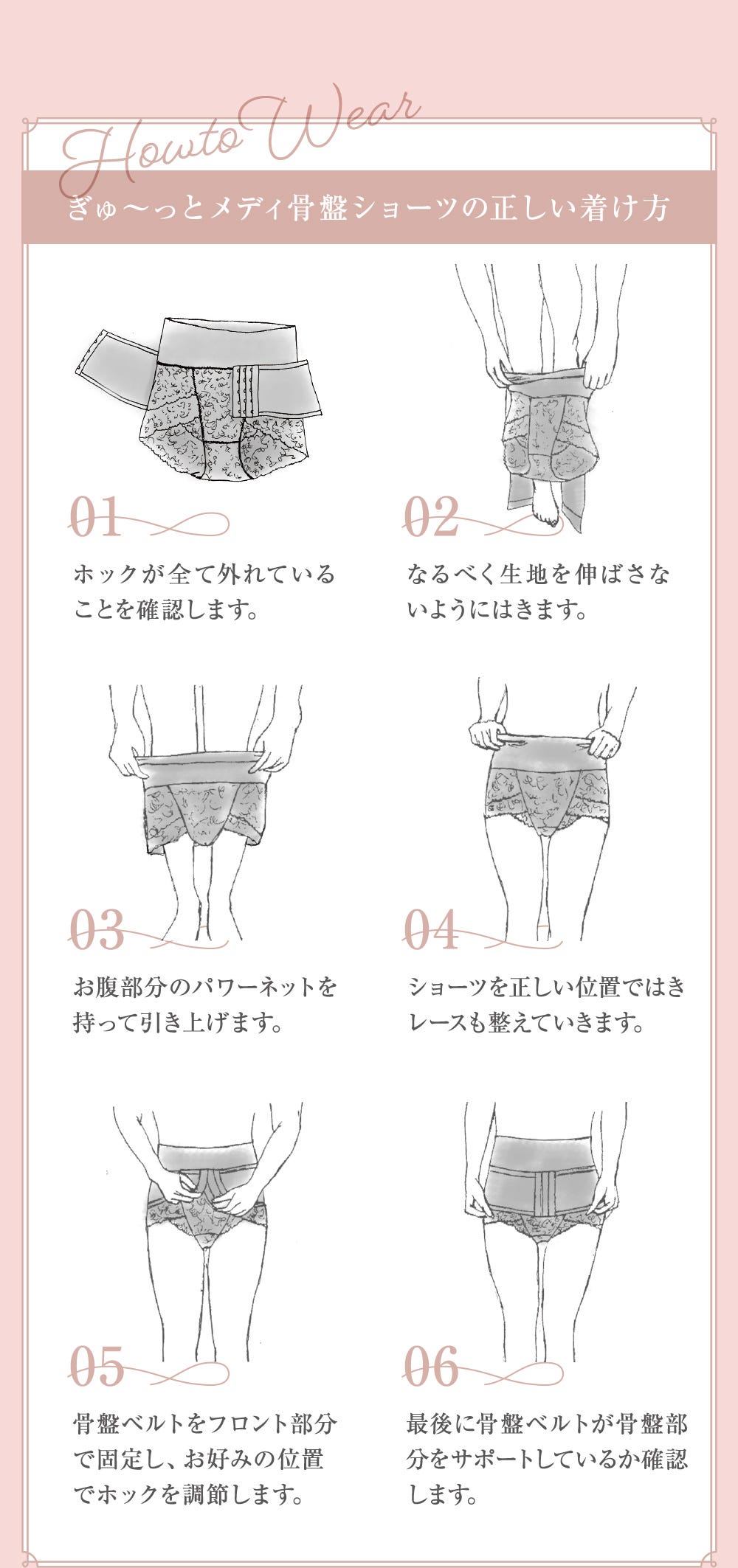 ぎゅ～っとメディ骨盤ショーツの正しい着け方