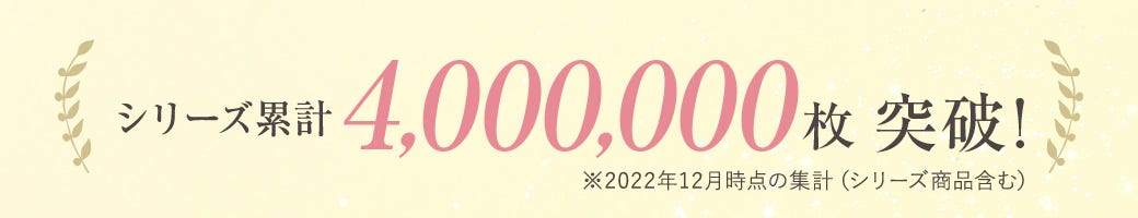 シリーズ累計販売数4,000,000枚突破！※2022年12月時点の集計（シリーズ商品含む）