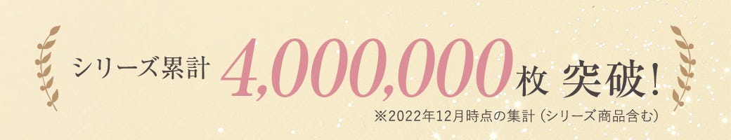 シリーズ累計販売数4,000,000枚突破！※2022年12月時点の集計（シリーズ商品含む）