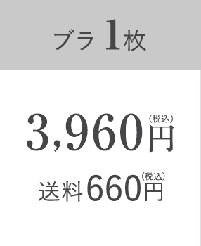 ブラ1枚セット：3,960円（税込）送料660円（税込）