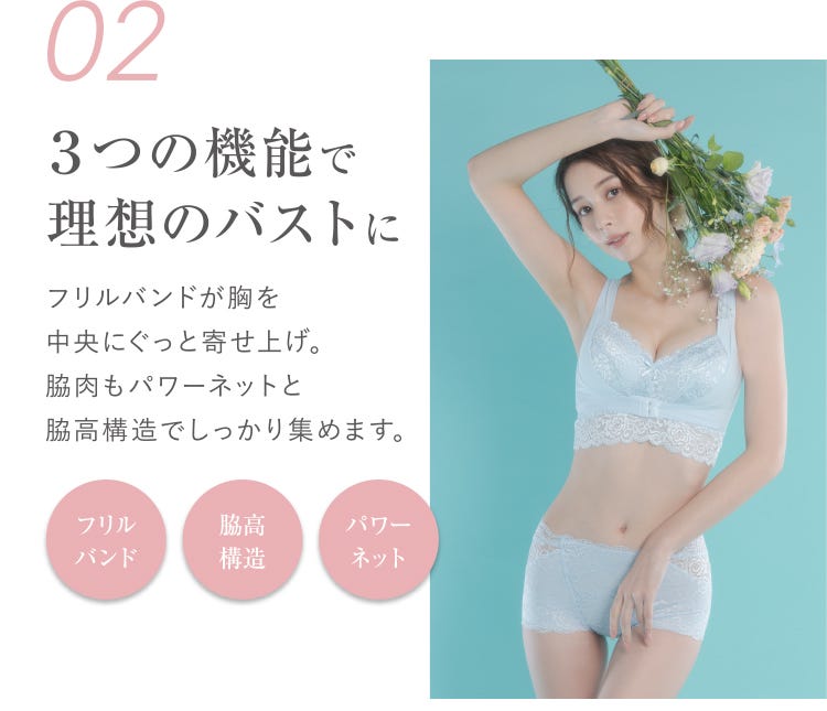 02 3つの機能で理想のバストに